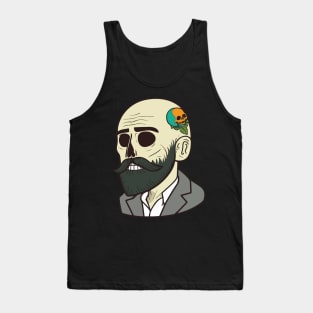 Classic Cartoon 1920 Bearded Skull Tank Top